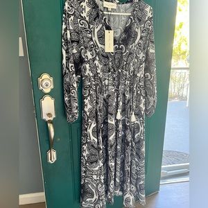 Cara Cara paisley tie waist dress. Size XS